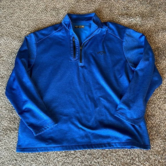 Callaway Men’s XXL Blue Pullover Fleece‎ Lined Breast Pocket - Picture 1 of 4